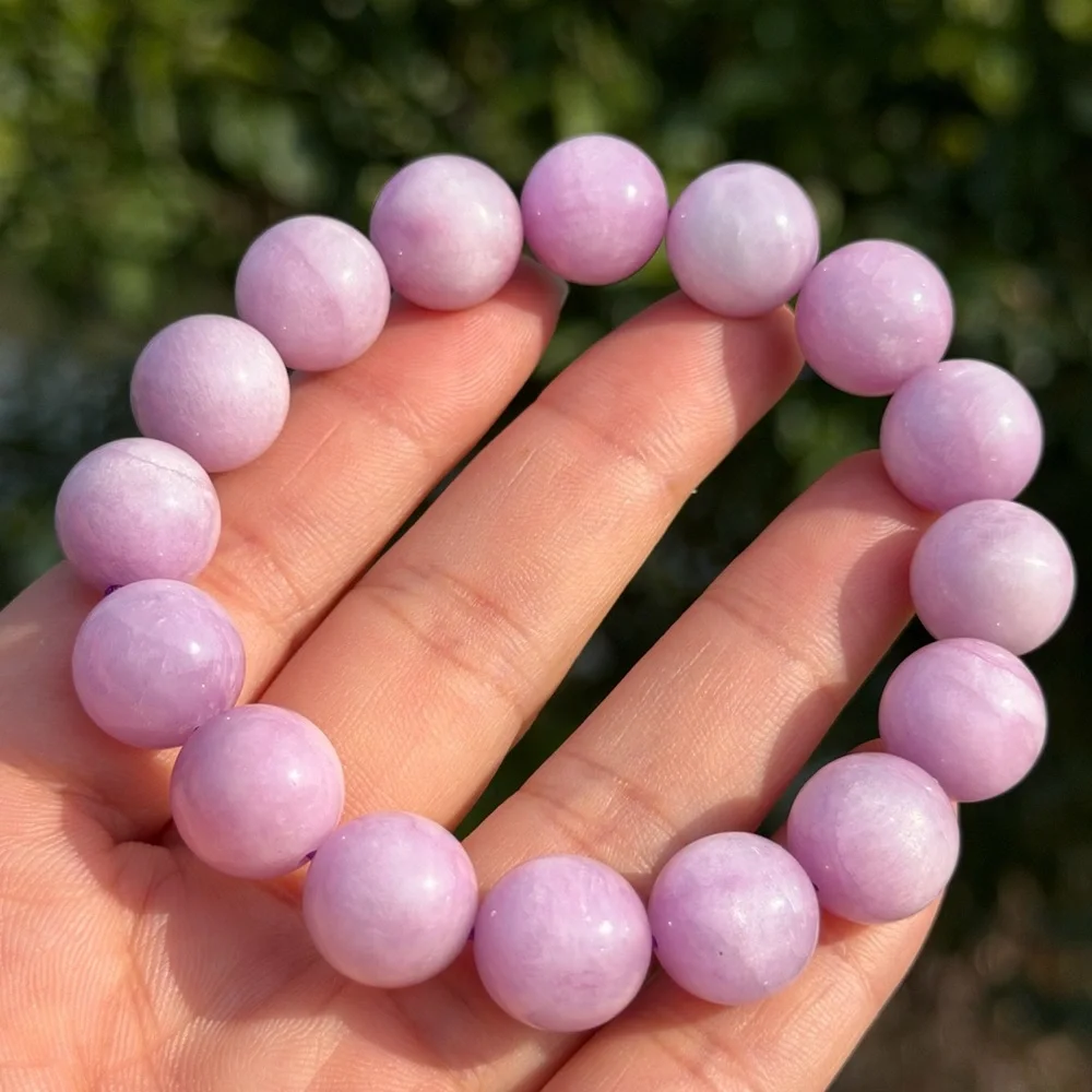 13mm stretchable purple Kunzite‎ bracelet 1170